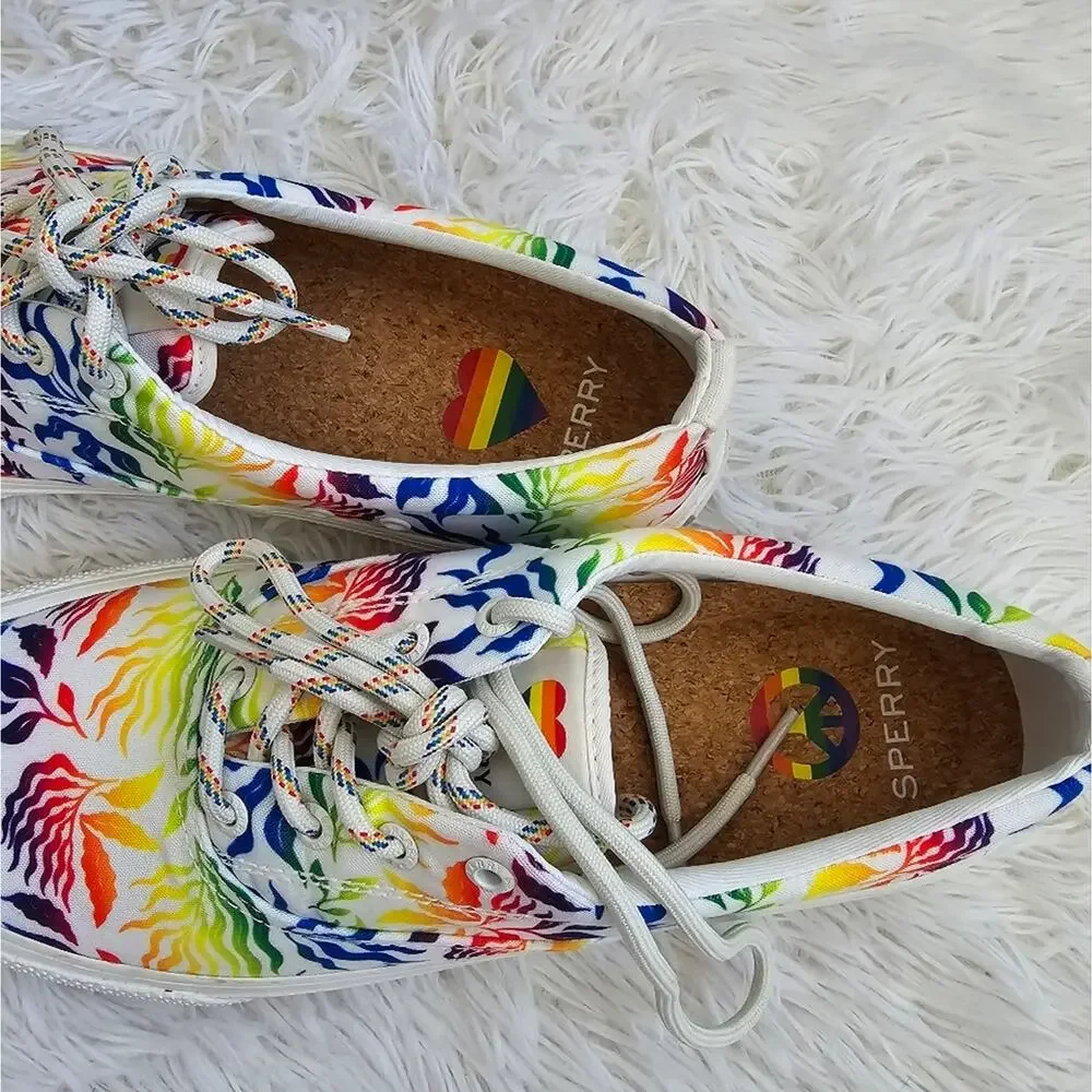 Sperry Rainbow Striper II CVO Pride Shoes NWOT Men's 10